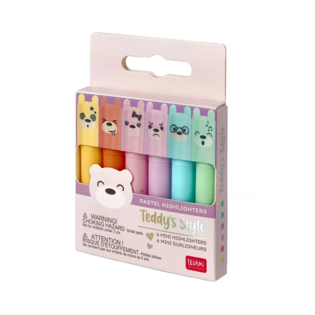 0C14A5DB-B9BD-4D1F-8FC2-C82DC26970C1 Sublinhador LEGAMI Teddy's Style - 6 cores