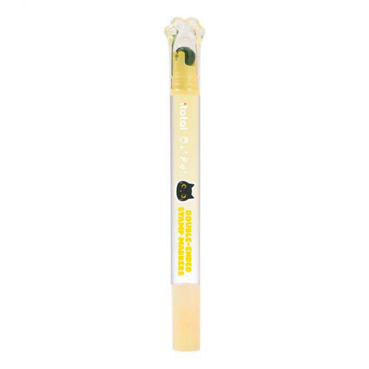 P183396 Sublinhador glitter e carimbo 2 em 1 amarelo iTotal
