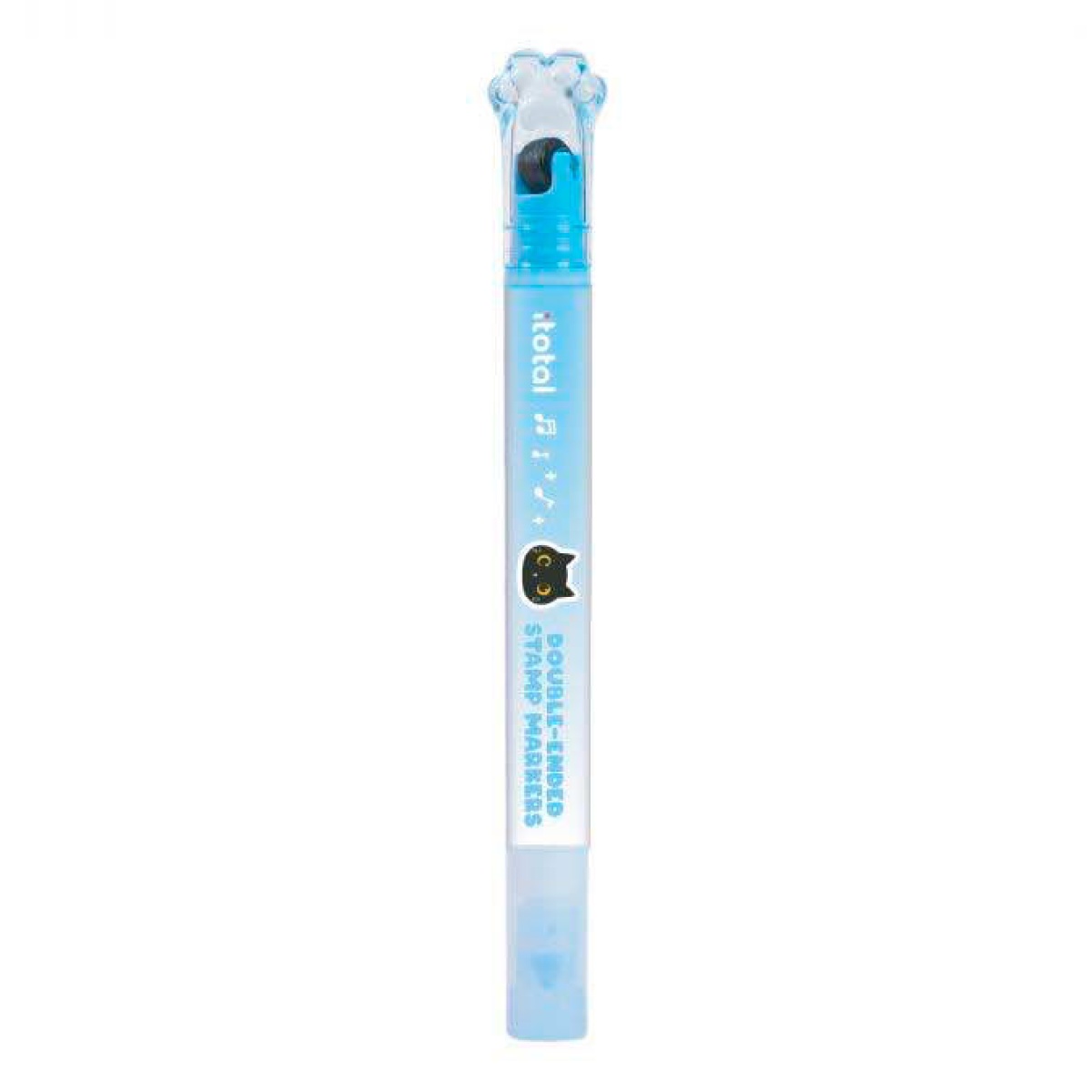 P183400 Sublinhador glitter e carimbo 2 em 1 azul iTotal