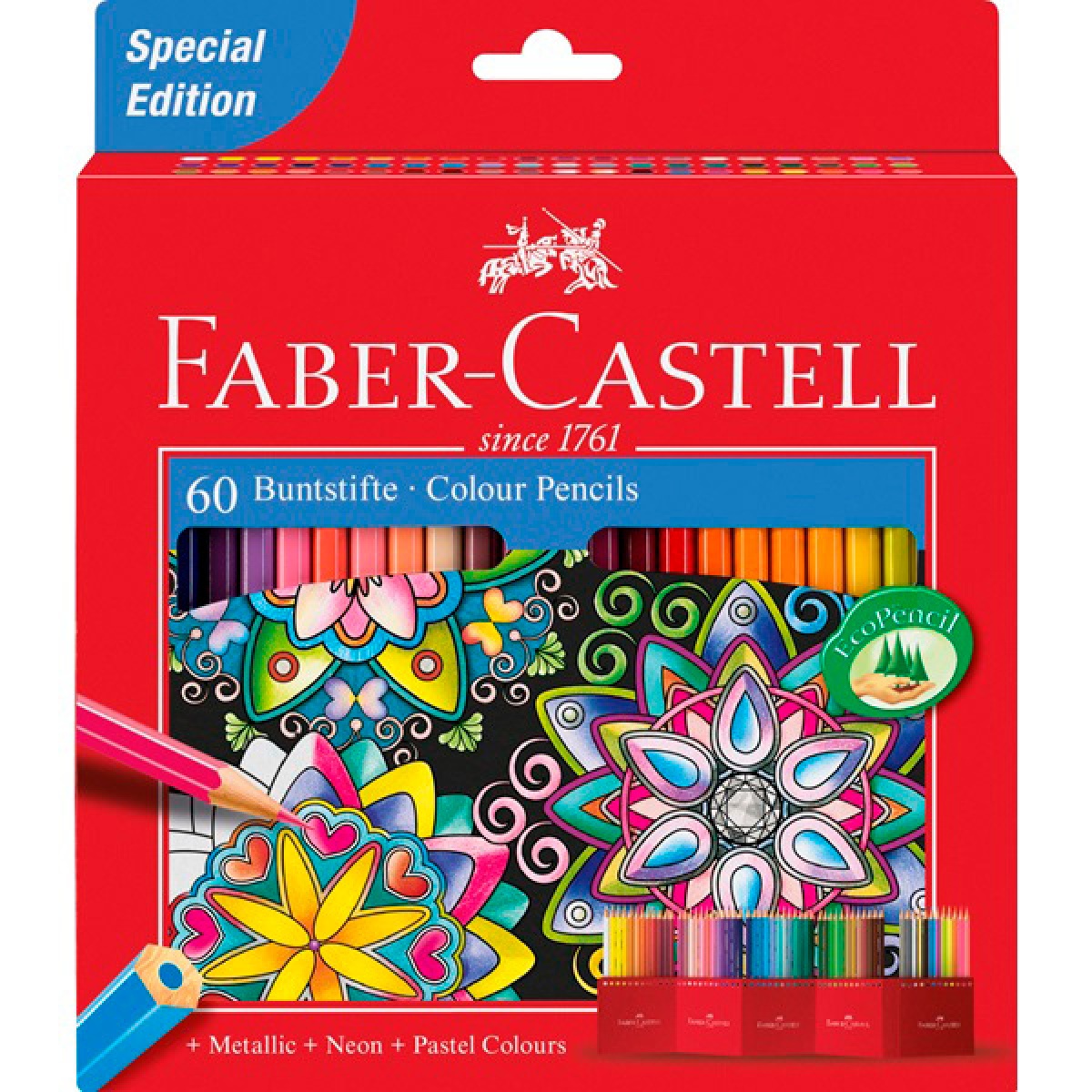 P091040 Lápis de cor FABER-CASTELL Arte Terapia caixa com 60 cores