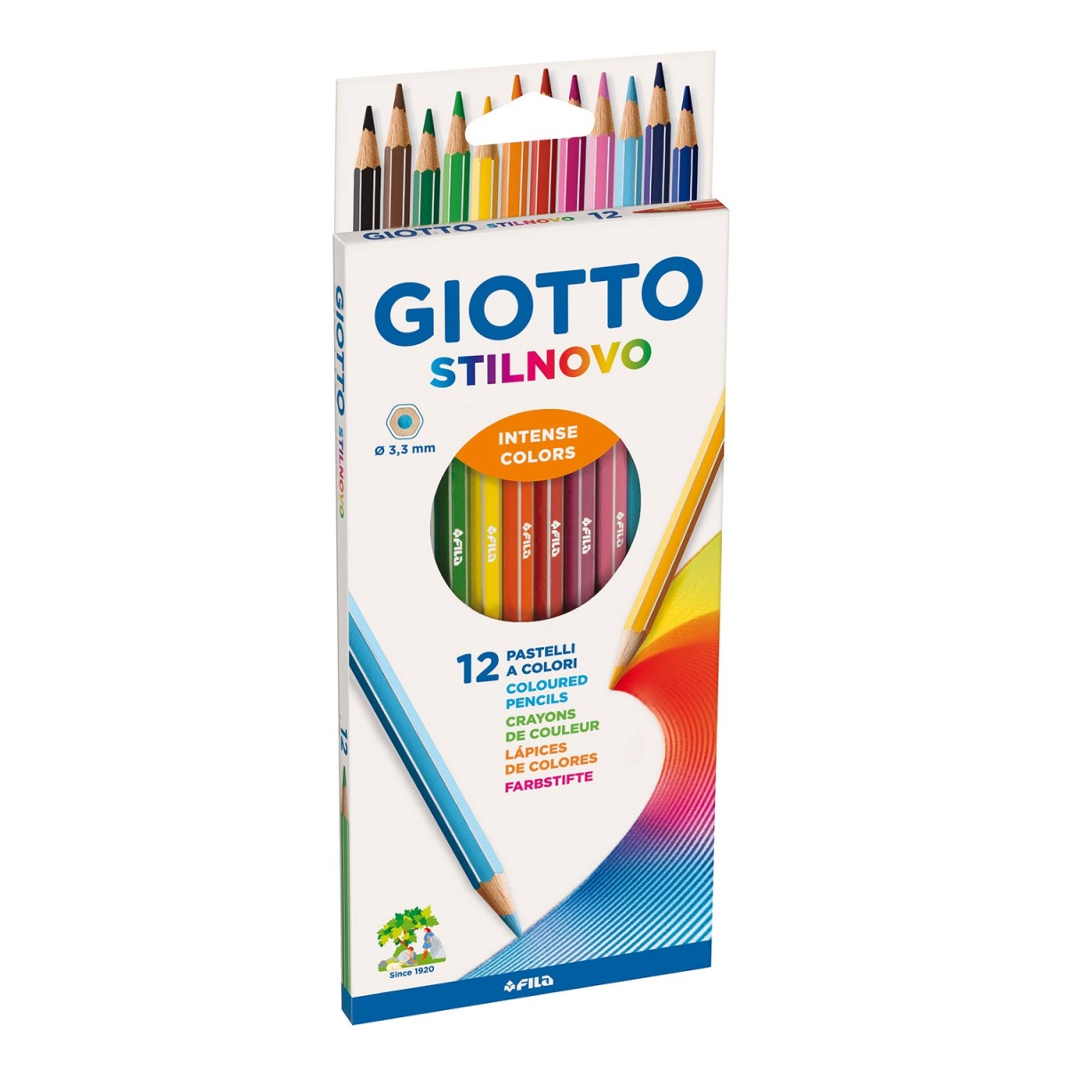 P047688 Lápis de cor GIOTTO Stilnovo caixa com 12 cores