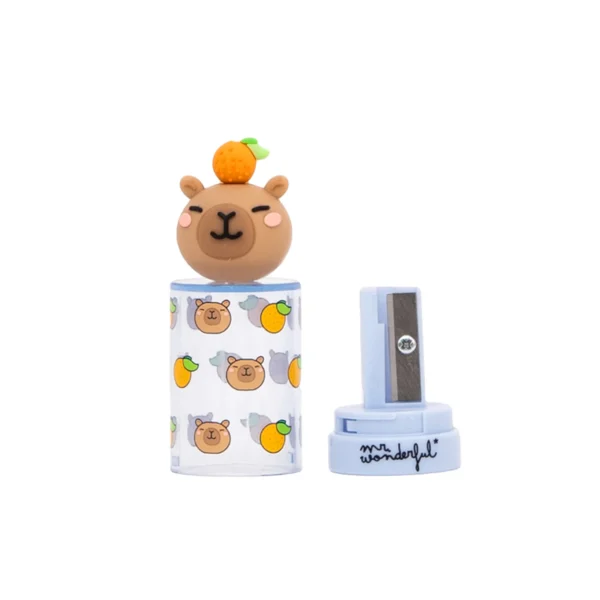 mrw-8445641075789-pencil-sharpener-with-container-capybara_un_03 Afia com deposito Mr. Wonderful Capivara