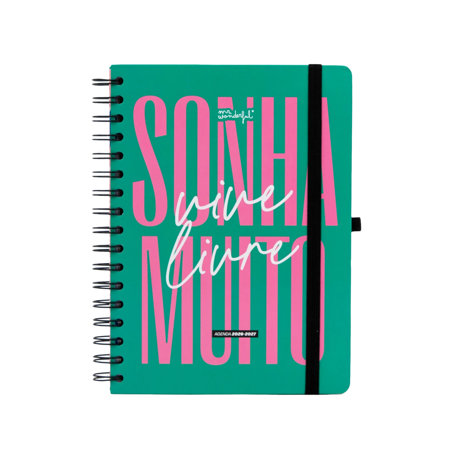 Agenda Mr. Wonderful 2026-27 Semanal 18 meses - Sonha muito, vive livre