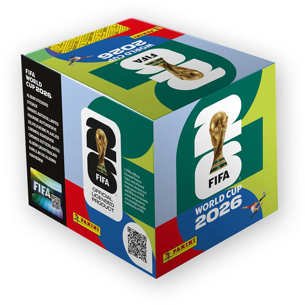 panini-caixa-expositora-com-50-pacotes-de-cartas-colecionaveis-da-copa-do-mundo-fifa--2026 Caixa Panini - FIFA World Cup 2026 Coleção oficial 50 saquetas