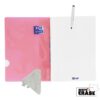 P133491_1 Caderno A4 capa plástica agrafado Oxford Openflex pautado 48 folhas 90g sortido