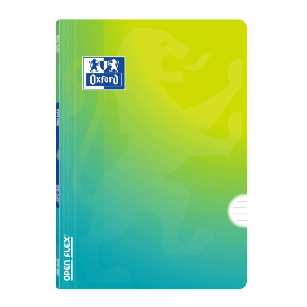 Caderno A4 capa plástica agrafado Oxford Openflex Gradient pautado 48 folhas 90g sortido