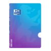 Caderno A4 capa plástica agrafado Oxford Openflex Gradient pautado 48 folhas 90g sortido