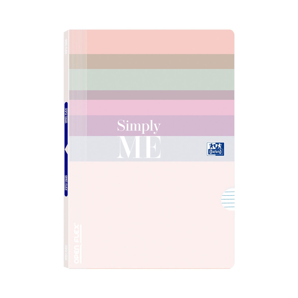 P197965_1 Caderno A4 capa plástica agrafado Oxford & Me Openflex simply me pautado 48 folhas 90g