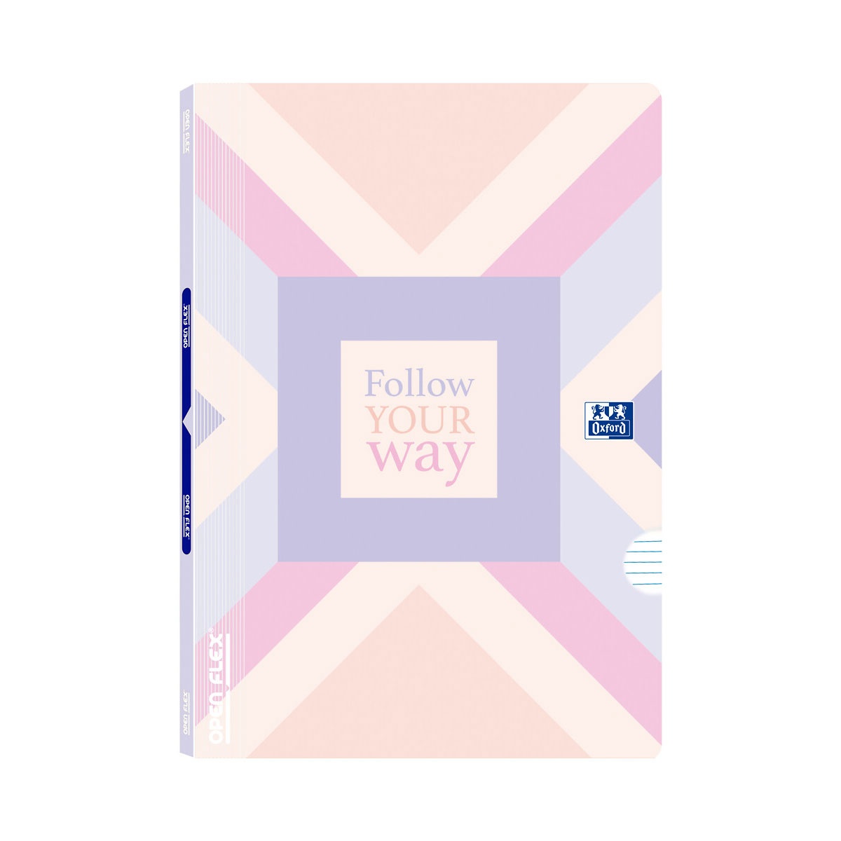 P197965_3 Caderno A4 capa plástica agrafado Oxford & Me Openflex follow your way pautado 48 folhas 90g